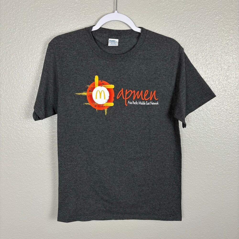 McDonald’s Size Small Grey Short Sleeve Shirt Asian Pacific Middle East Network